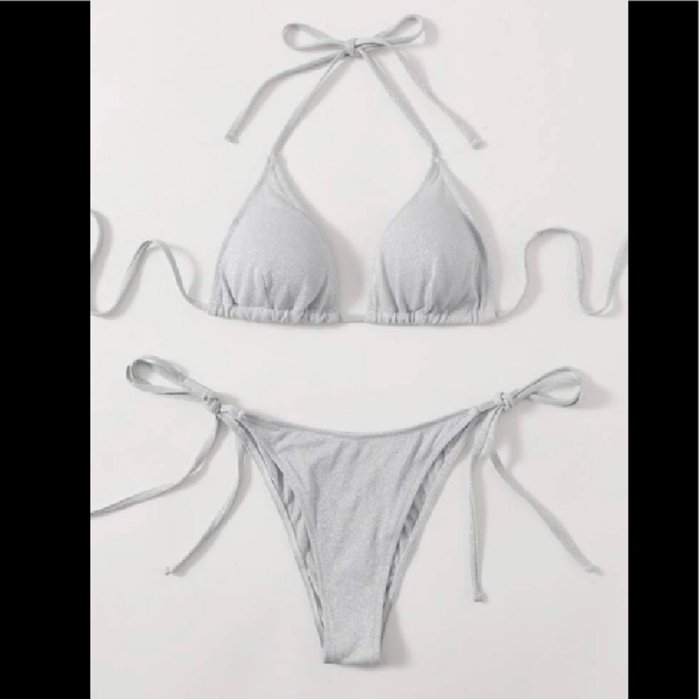 Silver Glitter Bikini